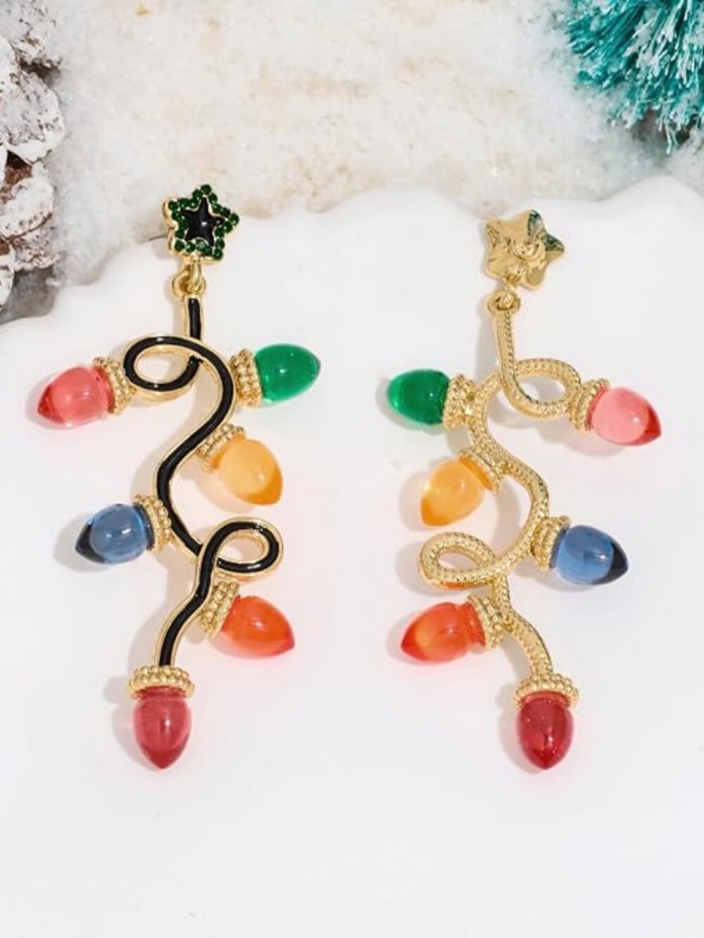 Rhinestone Christmas Earrings Set – Tree, Snowflake, Wreath & Holiday Designs